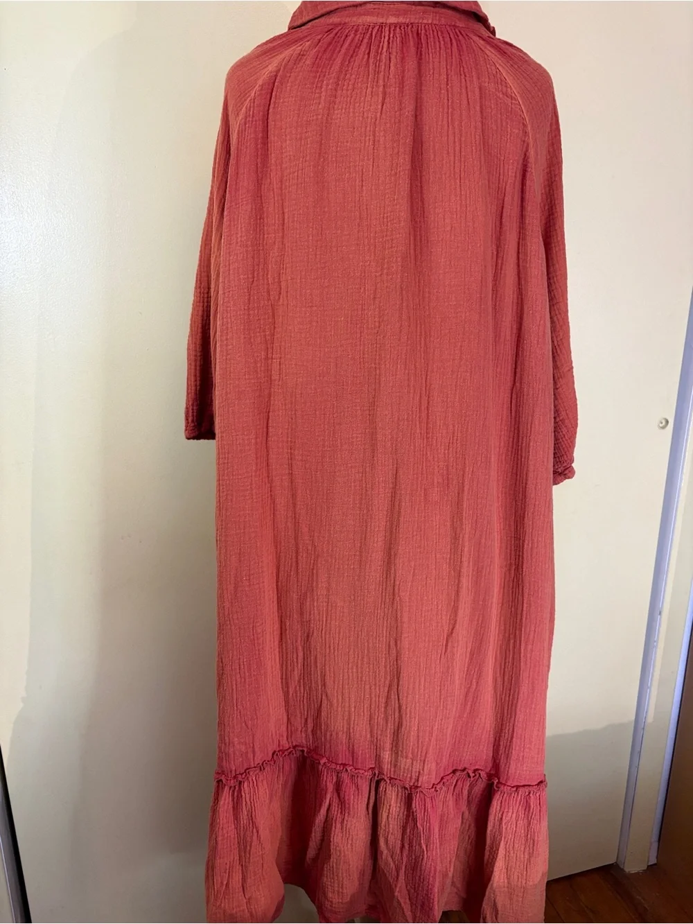 Hayden Button-Front Rust Maxi Dress - Picture 3 of 10